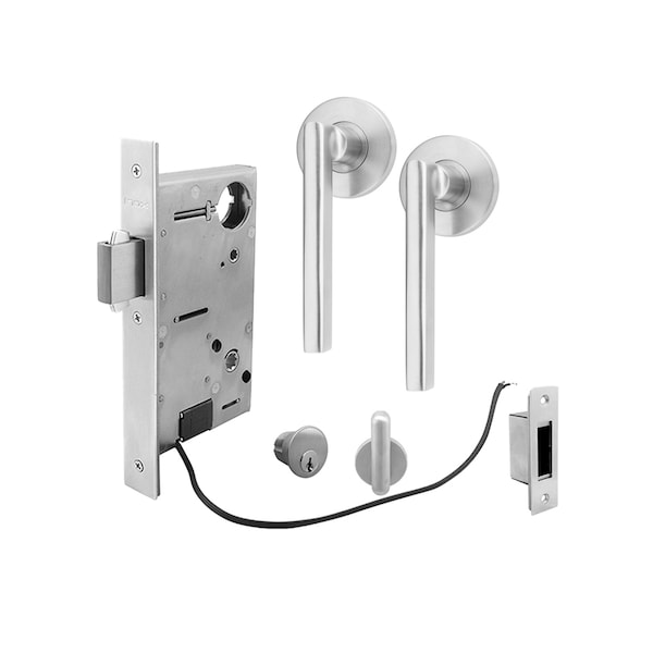 Inox 9750 Sliding Door Entry 243 Sunrise 2-3/4" Backset 32D RH - XGT243-PD9750-32D-RH
