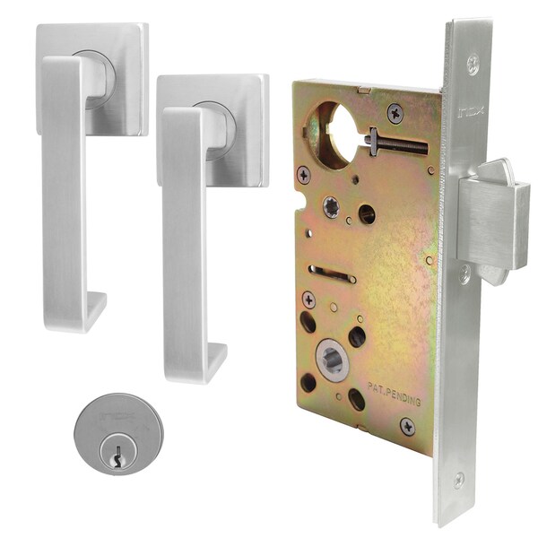 Inox 9570 Sliding Door Classroom 346 Osaka 2-1/2" Backset 32D LH - XGS346-PD9570A-32D-LH