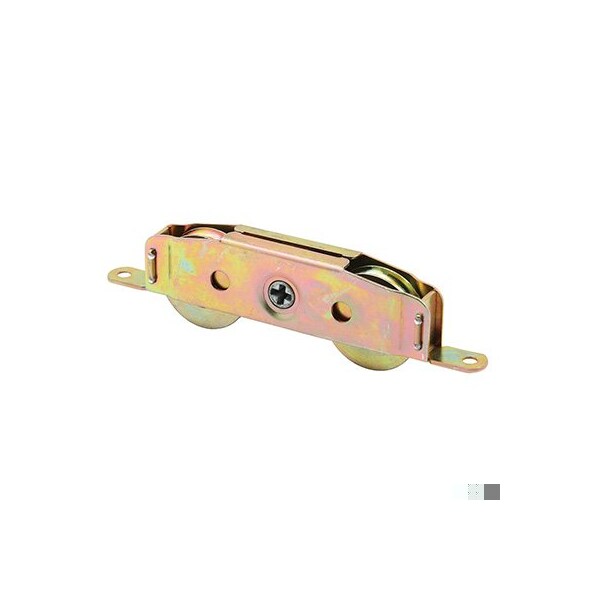 Prime-Line Steel Sliding Door Roller Tandem Assembly, 1-1/2 In. Depth x 5/16 In. Width, Steel, Yellow Zinc - D 1876