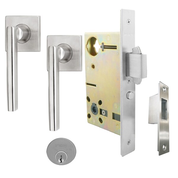 Inox 9680 Sliding Door Storeroom 243 Sunrise 2-1/2" Backset 32D LH - XGS243-PD9680A-32D-LH