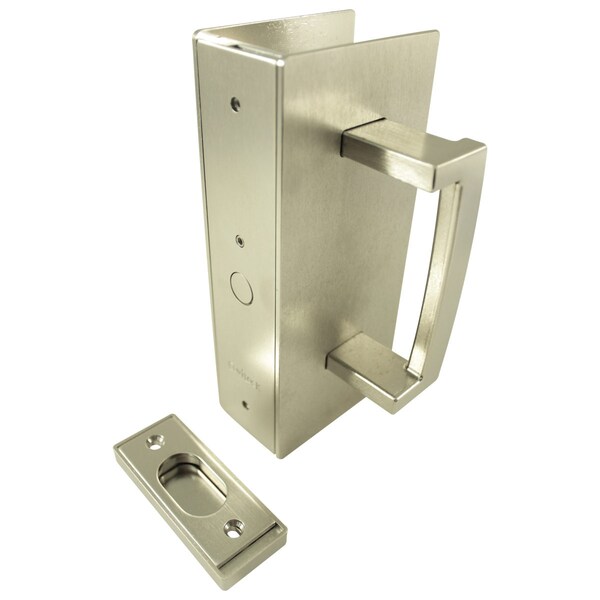 Richelieu CL400 Cavity Sliders Magnetic Pocket Door Handle, Biparting Privacy, Satin Chrome - CL406A0329