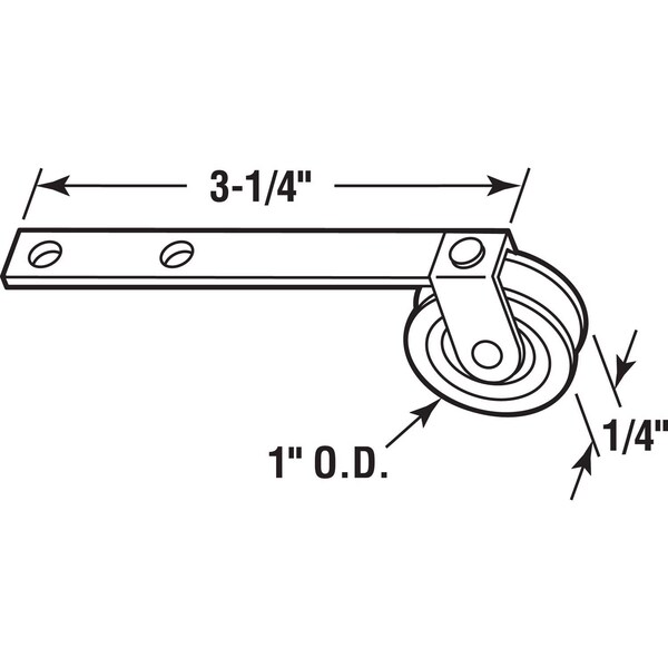 Prime-Line Prime-Line 1 in. D X 1/4 in. L Plastic/Steel Spring Tension Roller Assembly 2 pk - 1147