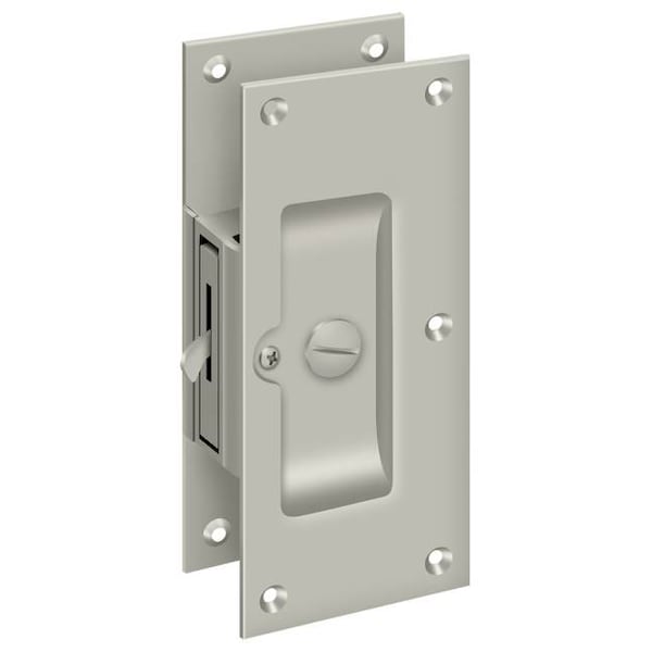 Deltana Decorative Pocket Lock 6", Privacy Satin Nickel - SDL60U15