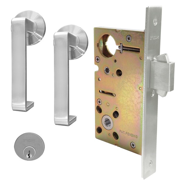 Inox 9570 Sliding Door Classroom 346 Osaka 2-1/2" Backset 32D LH - XGT346-PD9570A-32D-LH