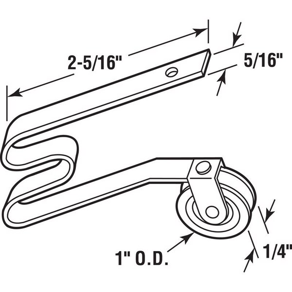 Prime-Line Prime-Line 1 in. D X 1/4 in. L Mill Steel Spring Tension Roller Assembly 2 pk - 1109-B