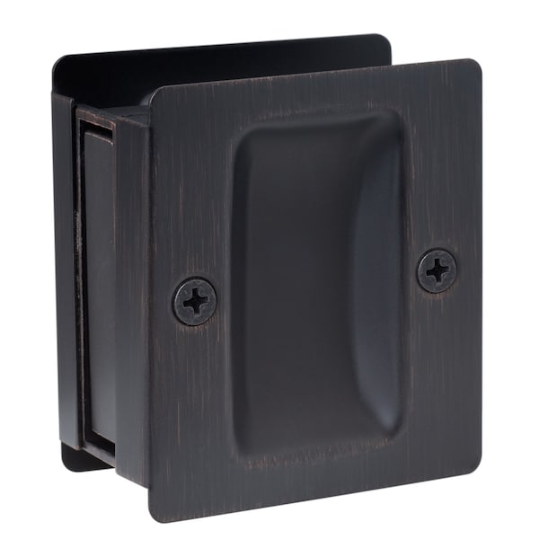 Sure-Loc Hardware Sure-Loc Hardware Round Pocket Door Pull, Passage, Satin Brass - DP-R01 SB