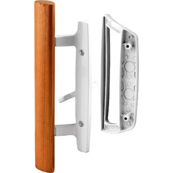 Lawnitator 143532 Sliding Patio Door Handle Set, White - LA136420