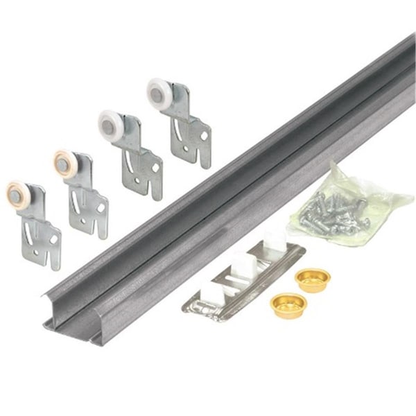 Prime-Line 161791 Galvanized Steel Top By-pass Door Hardware Set Metallic - 5097373
