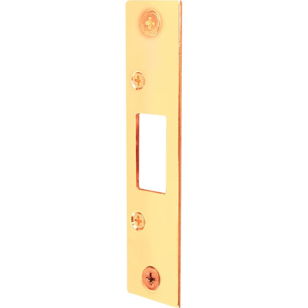 Prime-Line Prime-Line 4.9 in. H X 1.1 in. L Brass-Plated Brass Steel Deadbolt Strike - E2432