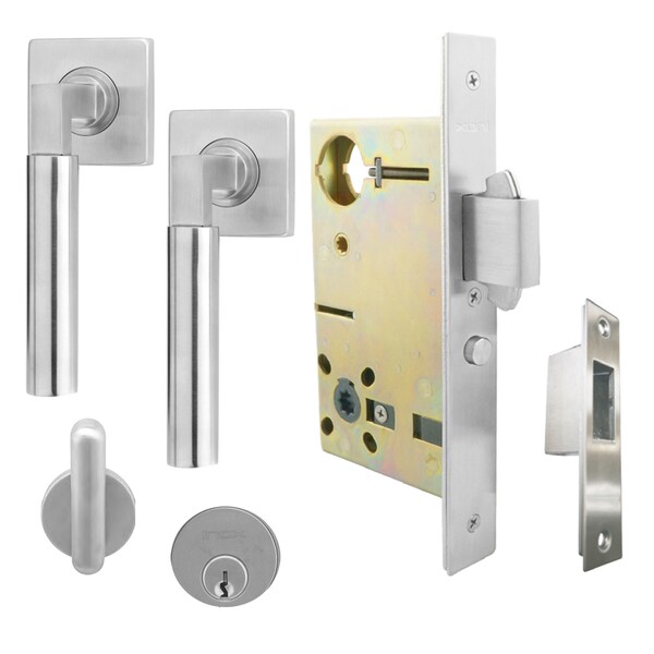 Inox 9650 Sliding Door Office 221 Aurora 2-1/2" Backset 32D RH - XGS221-PD9650A-32D-RH