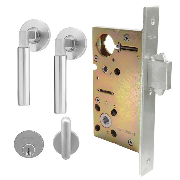 Inox 9550 Sliding Door Entry 221 Aurora 2-1/2" Backset 32D RH - XGT221-PD9550A-32D-RH