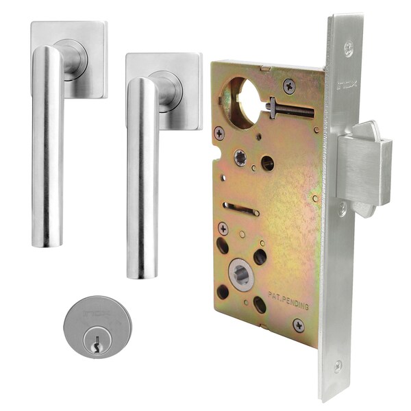 Inox 9570 Sliding Door Classroom 205 Frankfurt 2-1/2" Backset 32D LH - XGS205-PD9570A-32D-LH