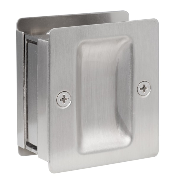 Sure-Loc Hardware Sure-Loc Hardware Square Pocket Door Pull, Passage, Flat Black - DP-SQ01 FBL