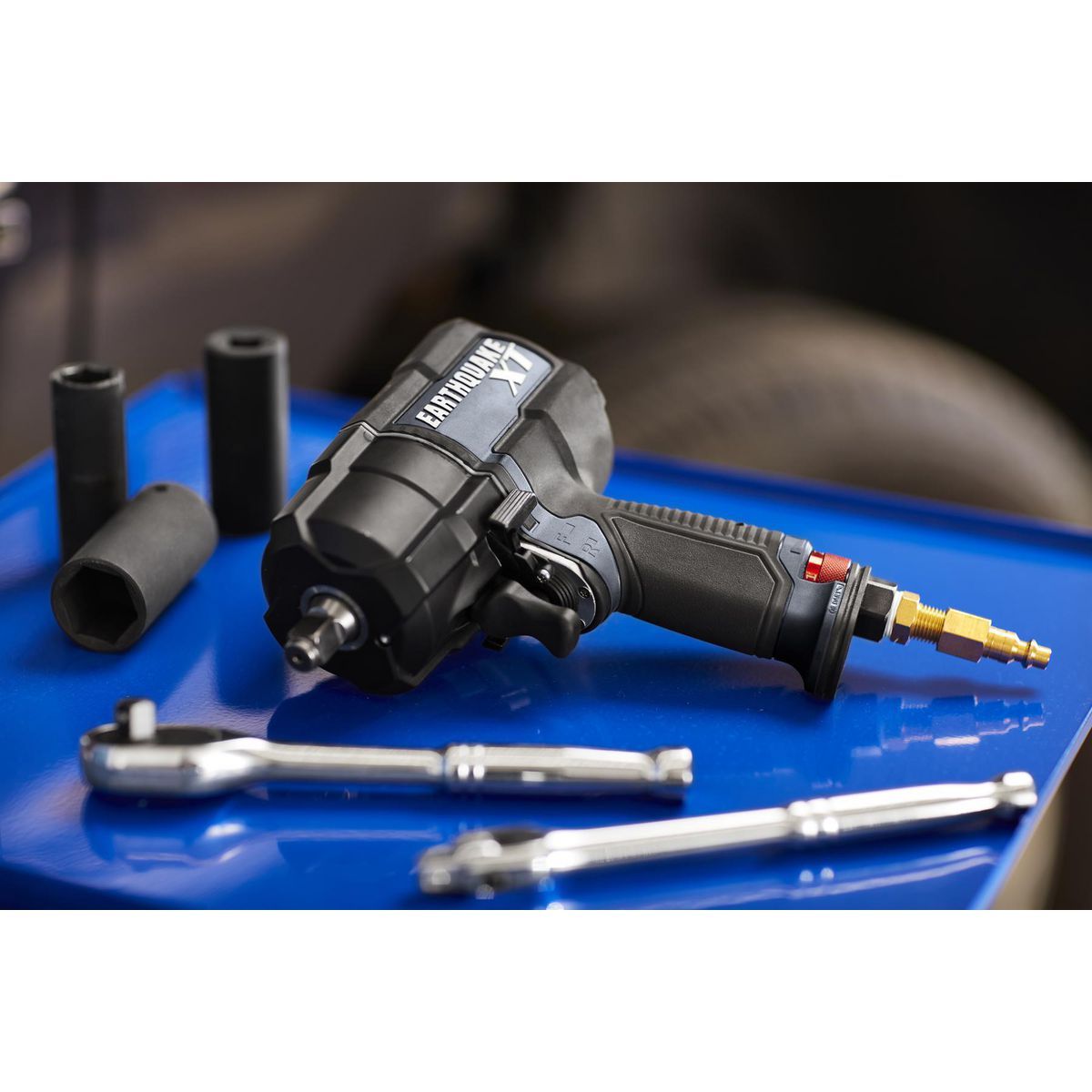 Terremoto Xt 1/2 pulgadas. Llave de impacto de aire de compuesto de ultra torque, martillo gemelo, 1500 pies-lb - 70080