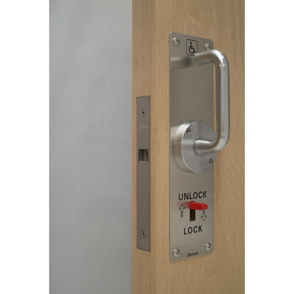 Richelieu CL100 Cavity Sliders Louey Pocket Door Handle, Privacy, Satin Chrome - CL100B3008