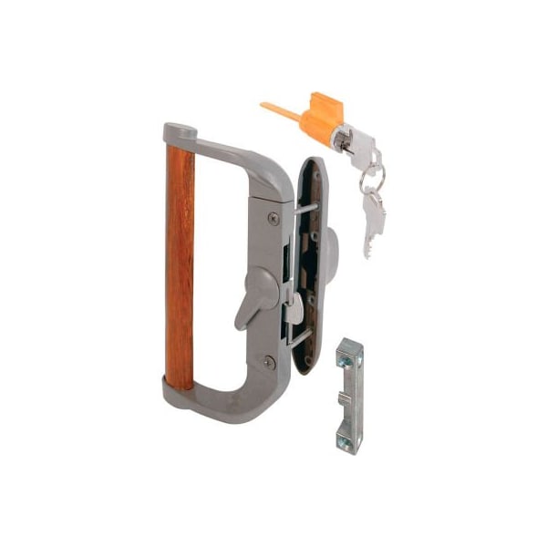 Prime-Line Prime-Line Sliding Door Handle Set, Keyed, Aluminum And Diecast - C 1017