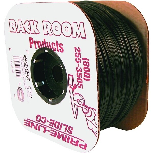 Make-2-Fit Screen Retainer Spline, 0165 in D, 500 ft L, Vinyl, Black, Round - P 7572