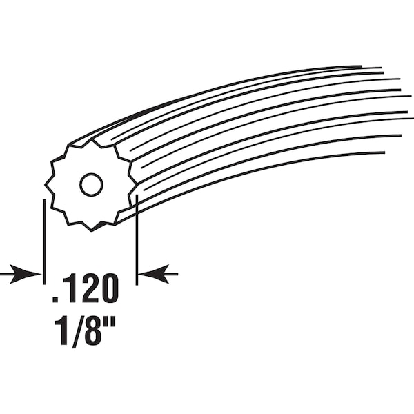 Prime-Line Screen Retainer Vinyl Spline, 0.12 in., Round, Black, 250 foot 1 Roll - P 7551