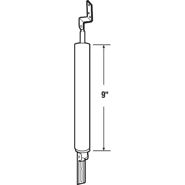 Prime-Line 9 in., Aluminum Finish Screen Door Pneumatic Closer Single Pack - K 5103