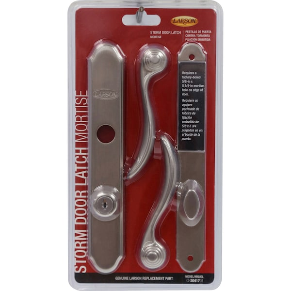 Larson Larson Brush Nickel Silver Zinc Mortise Latch 1 pk - CH3041701