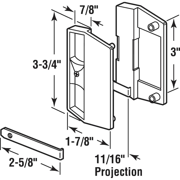Prime-Line Prime-Line Zinc-Plated Black Plastic Sliding Screen Door Latch 1 pk - 122086