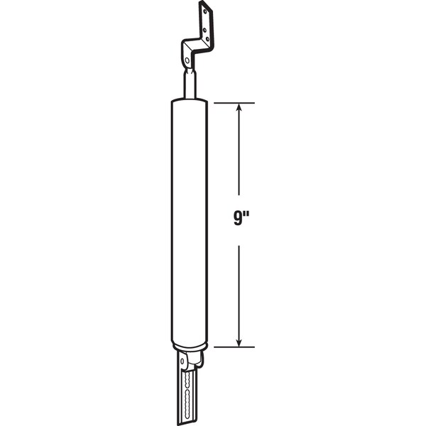 Prime-Line 9 in., Black Finish Screen Door Pneumatic Closer Single Pack - K 5104