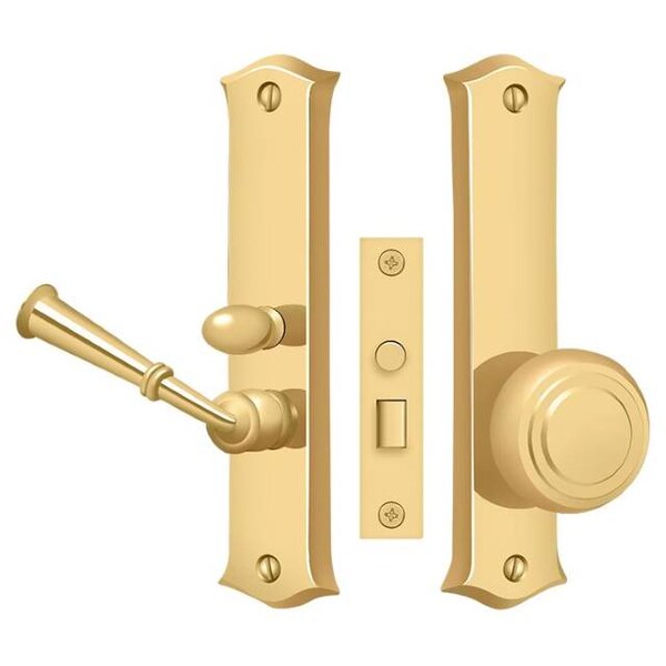 Deltana Storm Door Latch, Classic, Mortise Lock Lifetime Brass - SDL688CR003