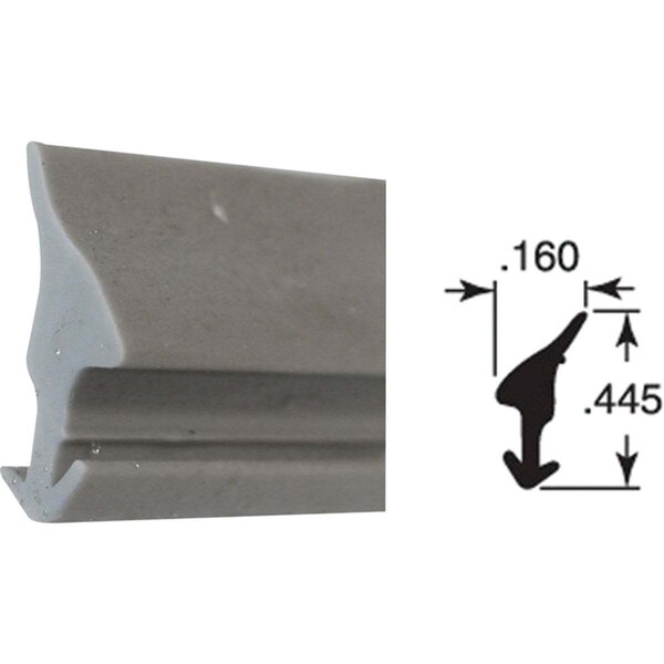 Prime-Line Vinyl Glazing Spline, Gray, .160 x .445-In. - P 7786