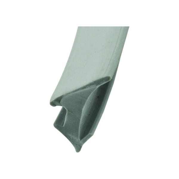 Make-2-Fit Glass Glazing Spline, 15/64 in W, 0.395 in Thick, 200 ft L, Vinyl, Gray - P 7792