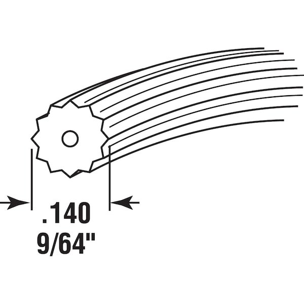 Prime-Line 9/64 in. x 250 ft. Gray Spline 1 Roll - P 7661