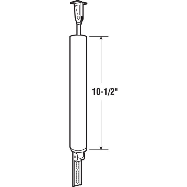 Prime-Line Pneumatic Door Closer, 10-1/2 in., White Painted Color, Adjustable Single Pack - MP5120