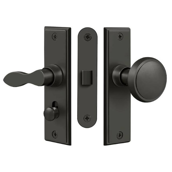 Deltana Storm Door Latch, Square, Mortise Lock Oil Rubbed Bronze - SDML334U10B