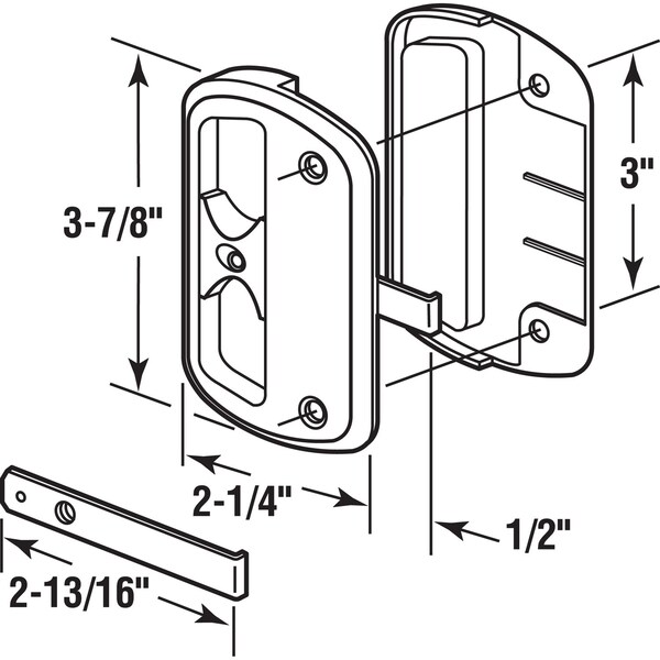Prime-Line Prime-Line Zinc-Plated Black Plastic Sliding Door Latch 1 pk - 121997