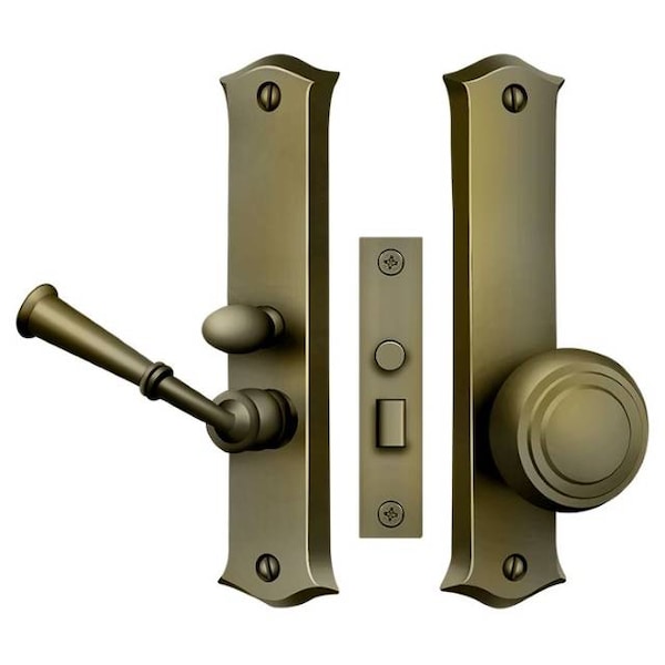 Deltana Storm Door Latch, Classic, Mortise Lock Antique Brass - SDL688U5