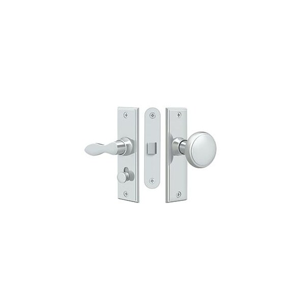 Deltana Storm Door Latch, Square, Mortise Lock Bright Chrome - SDML334U26