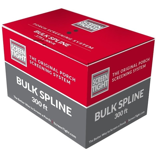 Screen Tight SCREEN TIGHT BULKSPLINE Screen Retainer Spline, 300 ft L, Vinyl, Gray - BULKSPLINE