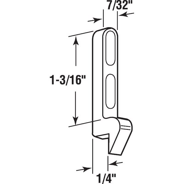 Prime-Line Prime-Line Zinc-Plated Silver Cast Metal Latch Strike 1 pk - 121996