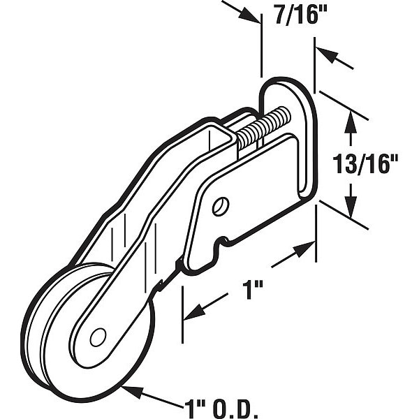 Prime-Line 1 in. Steel Ball Bearing Roller, for Peachtree (2 Pack) - B 656
