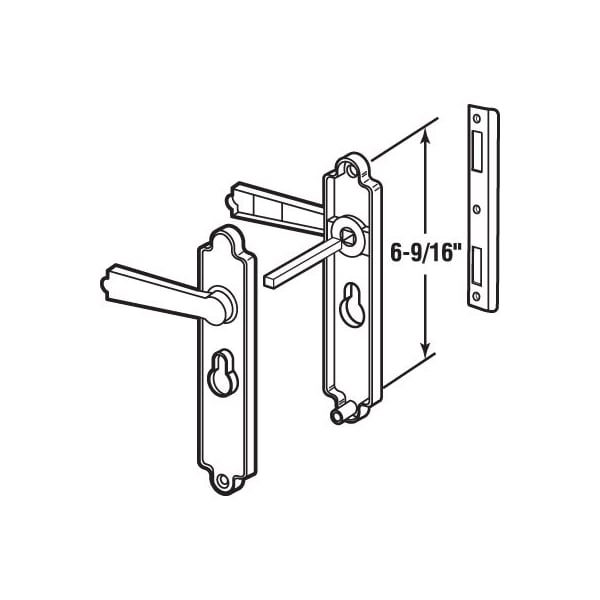 Prime-Line Diecast, Black Dimpled, Security Screen or Storm Door Lever (1 Set) - K 5063