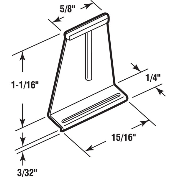 Prime-Line Prime-Line 0.25 in. D X 5/8 in. L Spline Channel - PL7921