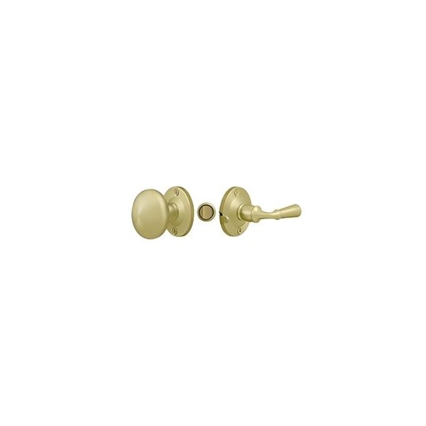Deltana Storm Door Latch, Round, Tubular Lock Bright Brass - SDL980U3