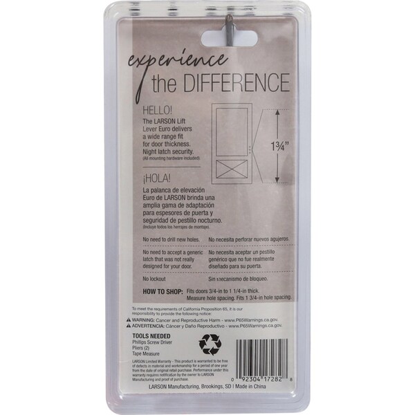 Larson Larson Euro Zinc-Plated White Zinc Lift Lever Latch 1 pk - CH4010301
