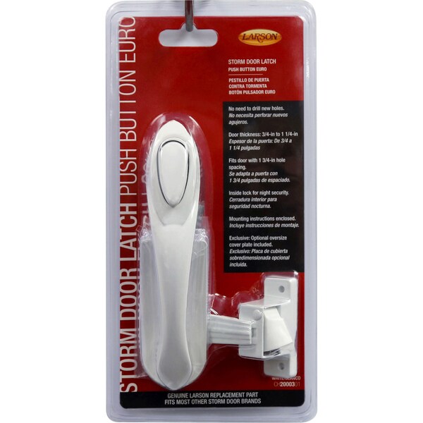Larson Larson Euro Zinc-Plated White Zinc Push Button Latch 1 pk - CH2000301