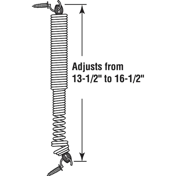 Prime-Line Storm or Screen Adjustable Door Spring, Adjusts 13-1/2 in. to 16-1/2 in. Single Pack - K 5035
