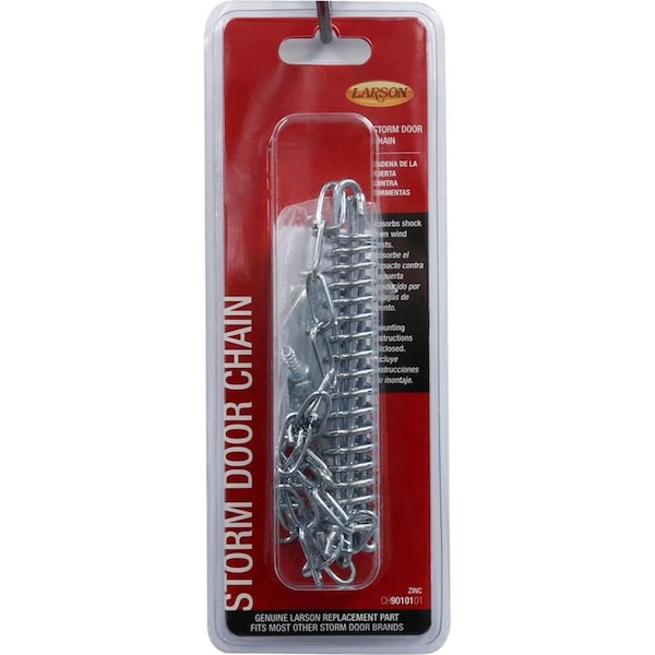 Larson Zinc-Plated Mill Steel Storm Door Wind Chain, Mill - 9 Piece - LA8911