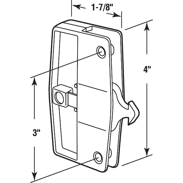 Prime-Line Prime-Line Zinc-Plated Black Plastic Latch and Pull 1 pk - 12550