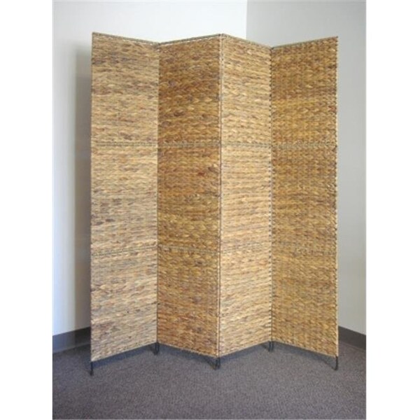 Proman Products Proman Products FS16668 Water Hyacinth Deocoration Folding Screen - FS16668