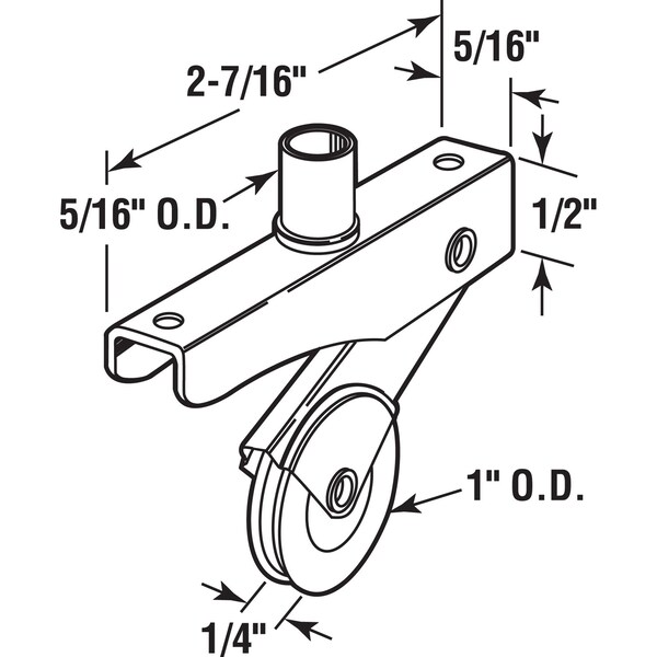 Prime-Line Prime-Line 1 in. D X 0.25 in. L Nylon/Steel Roller Assembly 2 pk - 111872-N