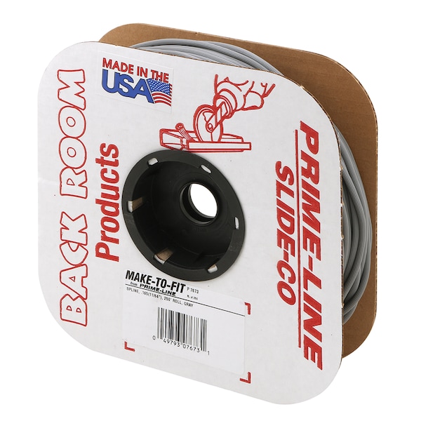 Prime-Line 0.165 in. x 250 ft. Roll Gray Spline 1 Roll - P 7673