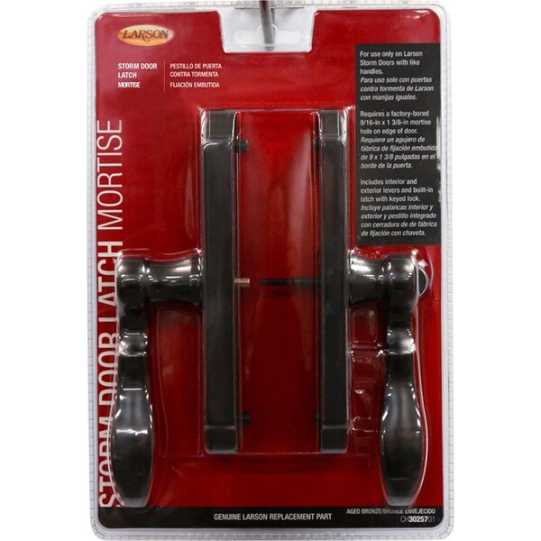 Larson 6 in. Aged Bronze Zinc Mortise Latch, Brown - LA8913